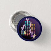 Dansmeisje Ronde Button 3,2 Cm (Voorkant /achterkant)