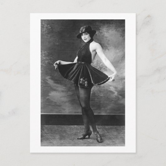 dansmeisje uit de jaren 1910 briefkaart (Voorkant)