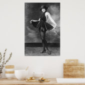  dansmeisje uit de jaren 1910 poster (Keuken)