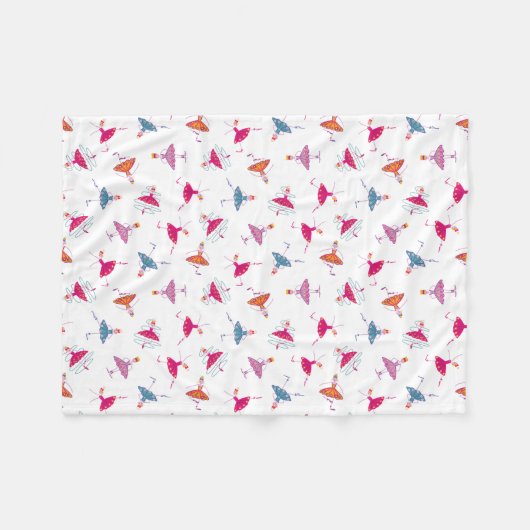 Dansmeisjes Fleece Deken (Voorkant (Horizontaal))