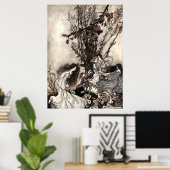 dansmeisjes in de tuin door Rackham Poster (Thuiskantoor)