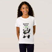 Dansmodus AAN Cute Panda Meisjes T-Shirt Funny Dan (Voorkant volledig)