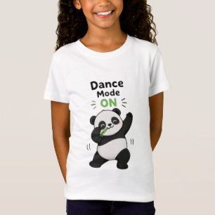 Dansmodus AAN Cute Panda Meisjes T-Shirt Funny Dan