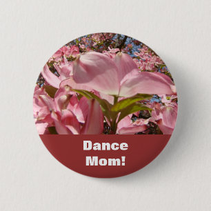 Dansmoeder! knoppen Roze Dogwood Bloemen Lente Ronde Button 5,7 Cm