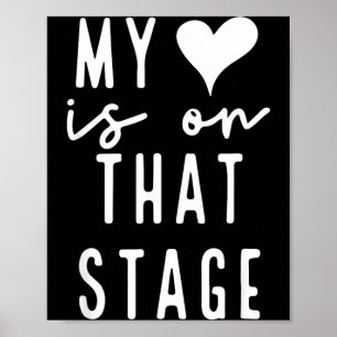 Dansmoeder Retro Hart Zit Op Die Podium Dans Poster