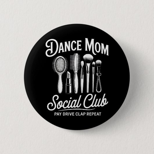 Dansmoeder Social Club Mam Ronde Button 5,7 Cm (Voorkant)