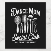 Dansmoeder sociale club mama wijn etiket (Enkel label)