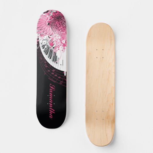 Dansmuziek Discobal Piano Old School Skateboard (Voorkant)