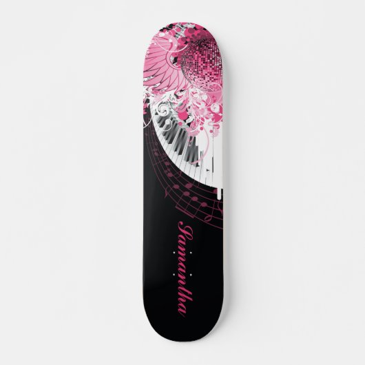 Dansmuziek Discobal Piano Old School Skateboard (Voorkant)