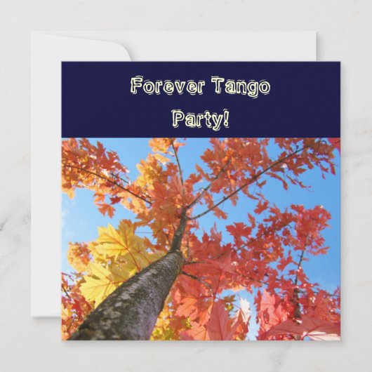 Dansmuziek Feest Uitnodigingen Voor altijd Tango F (Voorkant)