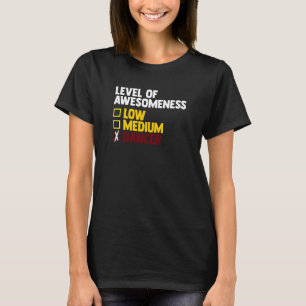 Dansniveau van geweldig laag gemiddeld danser t-shirt
