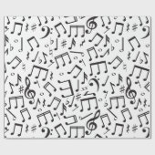 Dansnotities in zwart-wit cadeaupapier (Vlak)