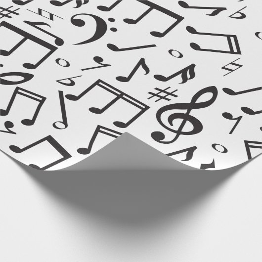 Dansnotities in zwart-wit cadeaupapier (Hoek)