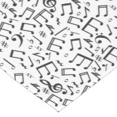 Dansnotities in zwart-wit korte tafelloper (Hoek)