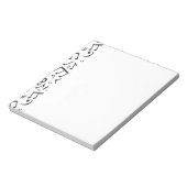 Dansnotities in zwart-wit notitieblok (Linkerzijde)