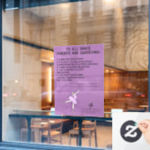 Dansouder Herinnering Schaap Lavendel Raamsticker (Cafe Raam)