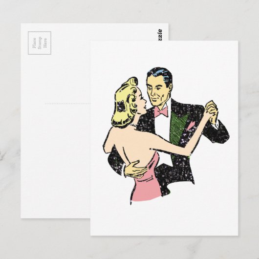  danspaar briefkaart (Voorkant / Achterkant)