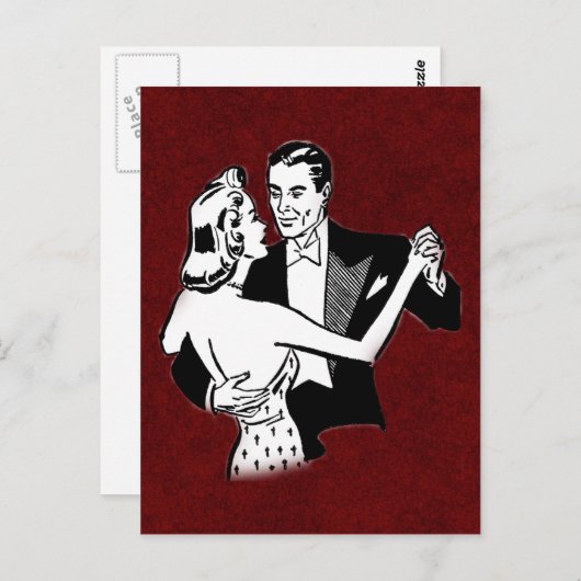  danspaar briefkaart (Voorkant / Achterkant)