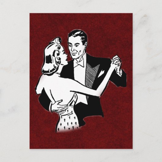 danspaar briefkaart (Voorkant)