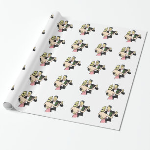 danspaar cadeaupapier