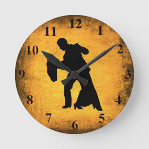 -danspaar Silhouette wandklok