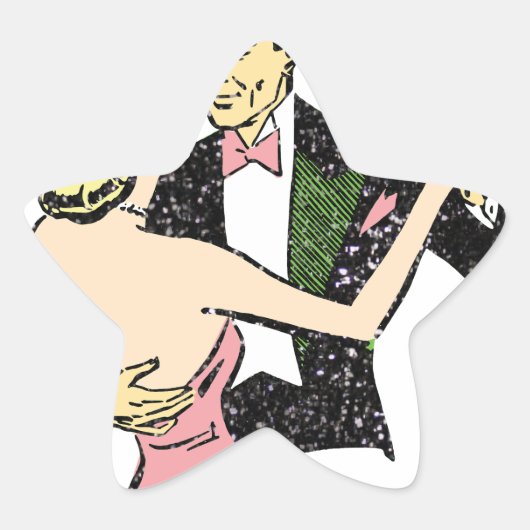 danspaar ster sticker (Voorkant)