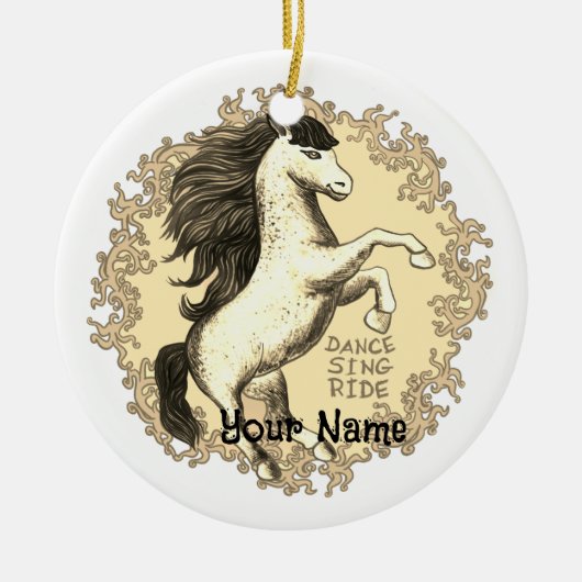 Danspaard Keramisch Ornament (Voorkant)