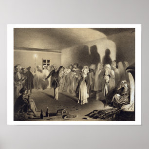 Danspartij in Kagha-Choura, Dagestan, bord 55 Poster