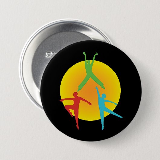 Dansposes Ronde Button 7,6 Cm (Voorkant /achterkant)
