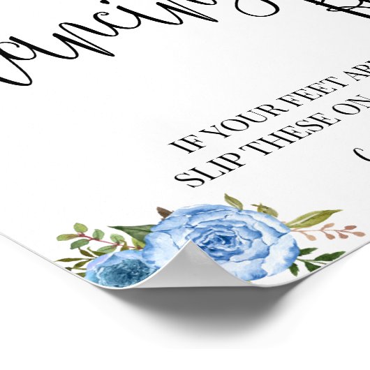 Danspoten teenslippers bruiloft poster (Hoek)