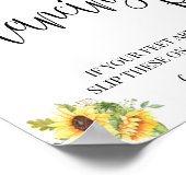 Danspoten teenslippers bruinzonnebloemen poster (Hoek)