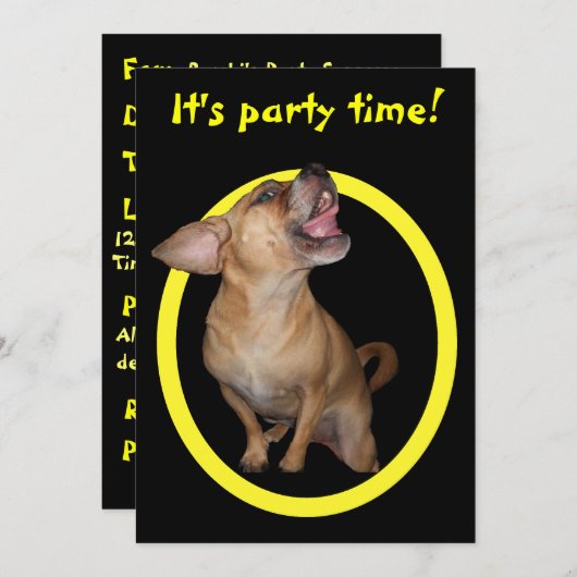 Danspuggle Birthday Party Kaart (Voorkant / Achterkant)