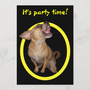 Danspuggle Birthday Party Kaart