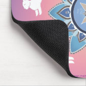 DansRabbit Mandala Mousepad (Blauwgroen) Muismat (Hoek)