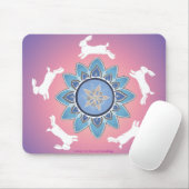 DansRabbit Mandala Mousepad (Blauwgroen) Muismat (Met muis)