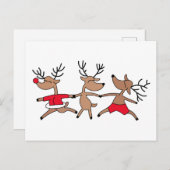 Dansrenrenrendier Briefkaart (Voorkant / Achterkant)