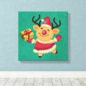 Dansrenrenrendier Canvas Afdruk (Insitu (Houten vloer))