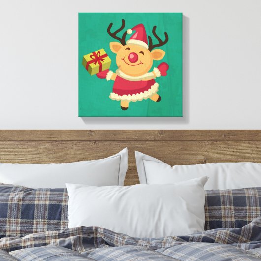 Dansrenrenrendier Canvas Afdruk (Insitu (Slaapkamer))