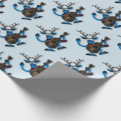 Dansrenrenrendier met gitaar cadeaupapier (Hoek)