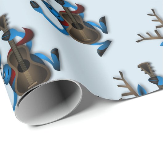 Dansrenrenrendier met gitaar cadeaupapier (Rol Hoek)