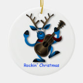 Dansrenrenrendier met kerst van Guitar Rockin Keramisch Ornament (Voorkant)