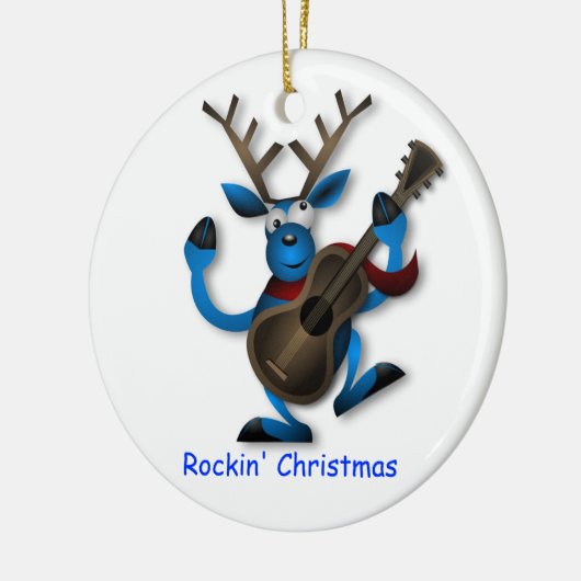 Dansrenrenrendier met kerst van Guitar Rockin Keramisch Ornament (Links)