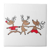 Dansrenrenrendier Tegeltje (Voorkant)