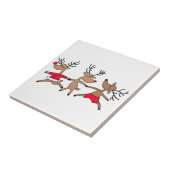 Dansrenrenrendier Tegeltje (Zijkant)