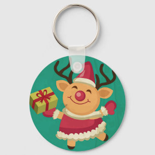DansrenrenrenrendierButton Sleutelhanger