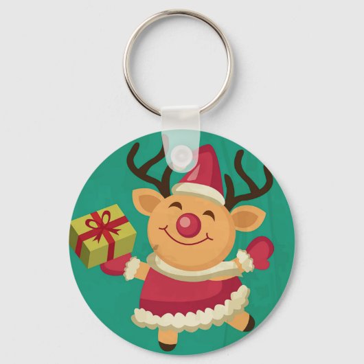 DansrenrenrenrendierButton Sleutelhanger (Voorkant)