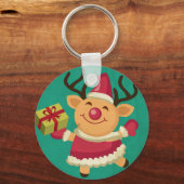 DansrenrenrenrendierButton Sleutelhanger (Voorkant)