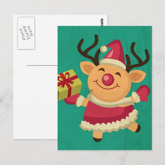 Dansrenrenrenrendierlijk Briefkaart (Voorkant / Achterkant)