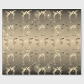 Dansrenrenrenrenrendier Bleek Bronze "Vrolijk kers Cadeaupapier (Vlak)