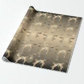 Dansrenrenrenrenrendier Bleek Bronze "Vrolijk kers Cadeaupapier (Uitgerold)